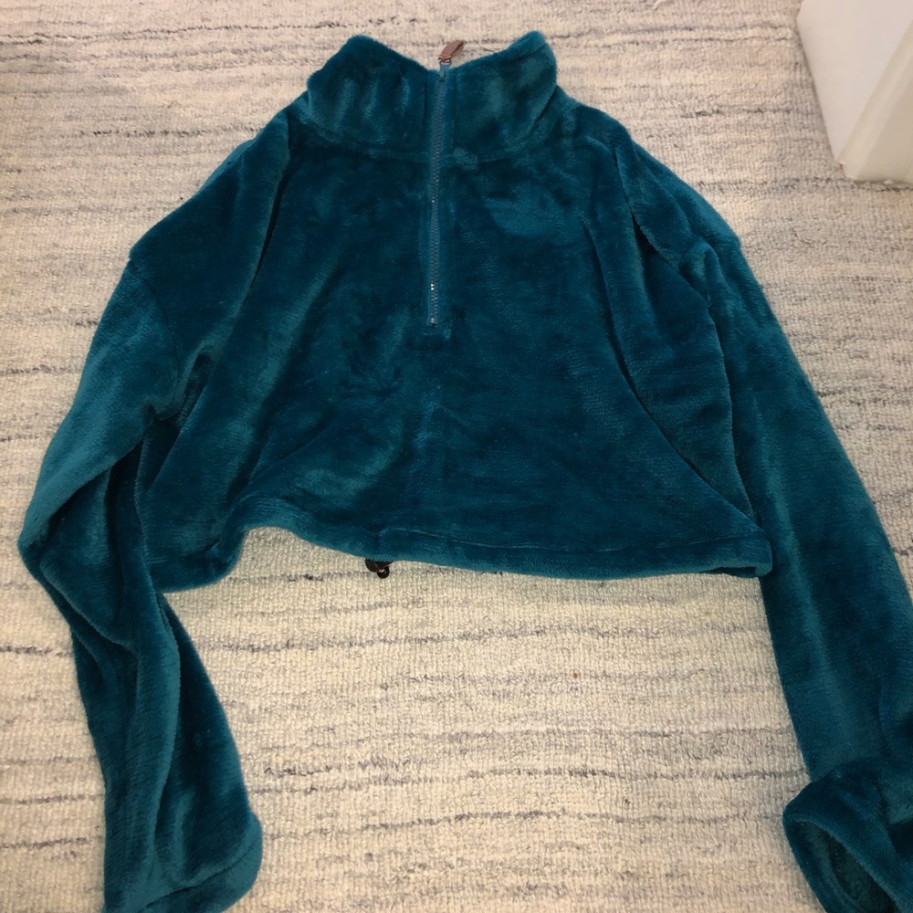 Urban Outfitters soft blue cropped sweater